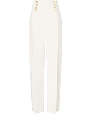 Carolina Herrera Relaxed Wide-Leg Pants - White
