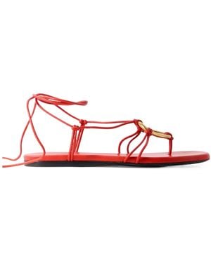 Proenza Schouler Strappy Flat Sandals - Red