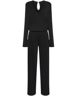 Wolford V-Neck Crêpe Jumpsuit - Black