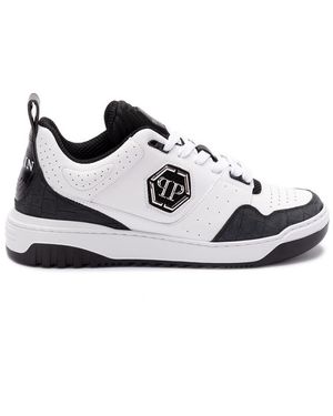Philipp Plein Logo-Appliqué Trainers - White