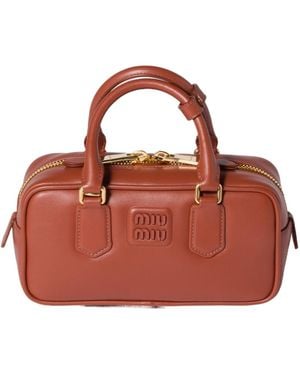 Miu Miu Arcadie Zip Crossbody Bag - Brown
