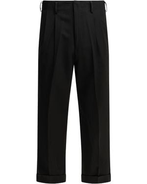 A.PRESSE Wide-Leg Tailored Pants - Black