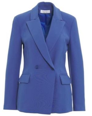 Kaos Double Breasted Tailored Blazer - Blue