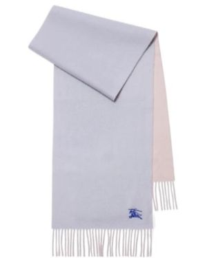 Burberry Logo Detailed Fringed Edge Scarf - Multicolour
