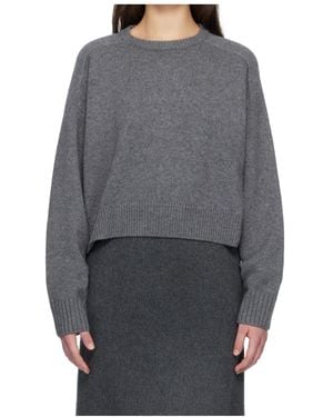 Loulou de Saison Bruzzi Lds Cropped Jumper - Grey