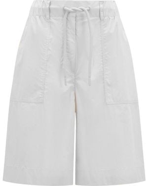 Moncler High Waisted Drawstring Shorts - White