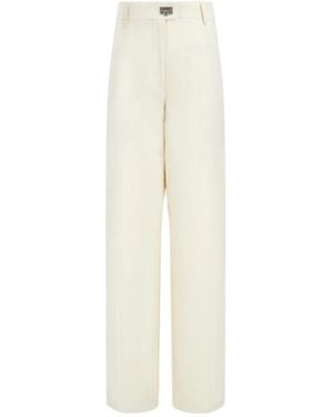 Ferragamo Ferragamo Wide-Leg Tailored Trousers - White