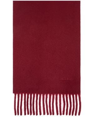 Max Mara Yarn-Dyed Wool Scarf - Red