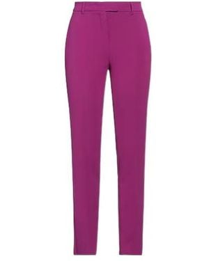 Max Mara Minimal Solid-Color Tapered Trousers - Purple