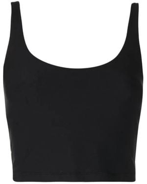 The Upside Tess Logo-Print Sleeveless Top - Black