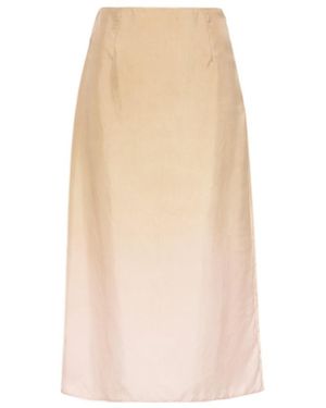 Prada Tie-Dyed Midi Skirt - Natural