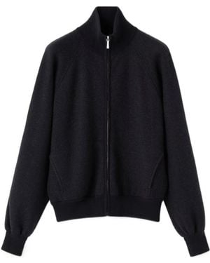 Loro Piana Rio Bodro High-Neck Zip Bomber - Blue