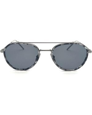 Thom Browne Eyewear Pilot-Frame Sunglasses - Multicolour