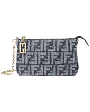 Fendi Baguette Clutch - Blue