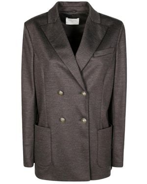 Circolo 1901 Double-Breasted Tailored Blazer - Black