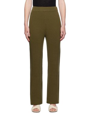 Jil Sander Khaki Wool Pants - Green