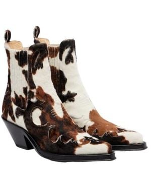 Gabriela Hearst Cassidy Calf Hair Cowboy Boots - Brown