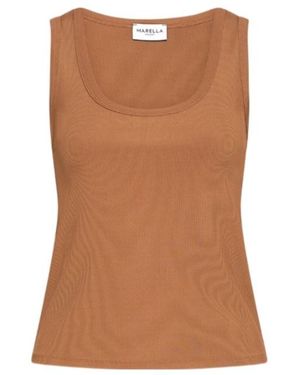 Marella Rib-Knit Vest - Brown