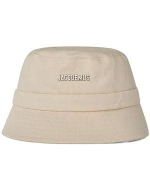 Jacquemus Logo Bucket Hat - Natural