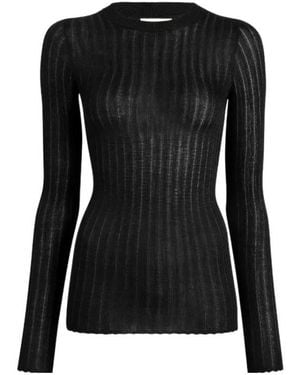 KHAITE Elm Ribbed Long-Sleeve Top - Black