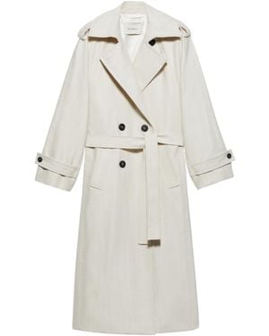 MAX&Co. Undyed Gabardine Trench Coat - White