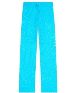 Dries Van Noten Drawstring Jersey Trousers - Blue