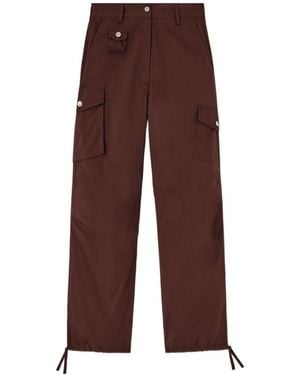 Ganni Casual Trousers With Belt Loops - Brown