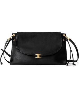 Celine Soft Triomphe Wedge - Black