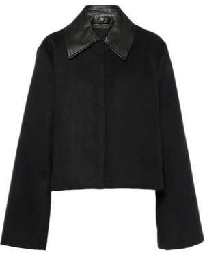 Proenza Schouler Cropped Wool-Blend Jacket - Black