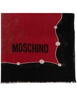 Moschino Patterned Scarf - Red