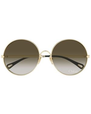 Chloé Chloé Eyewear Round-Frame Sunglasses - Metallic