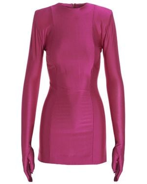 Vetements Round-Neck Dress - Pink