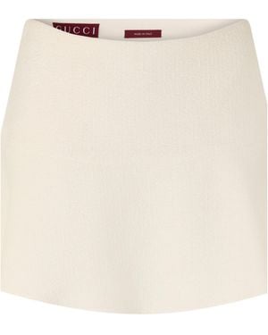 Gucci Trendy Brand Fashion Half Skirt - Natural