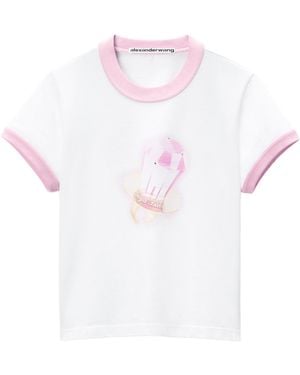 Alexander Wang Graphic Printed Crewneck T-Shirt - White