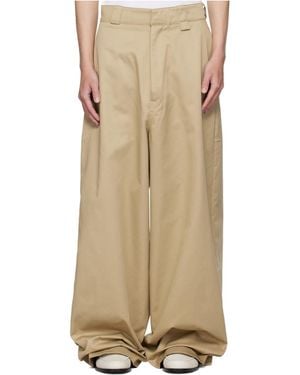 Willy Chavarria Cholo Wide-Leg Trousers - Natural