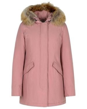 Woolrich Arctic Fur-Trimmed Hooded Parka - Pink