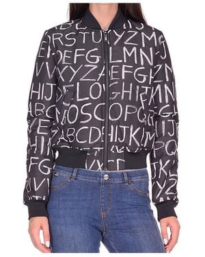 Moschino Logo Details Baseball Jacket - Blue