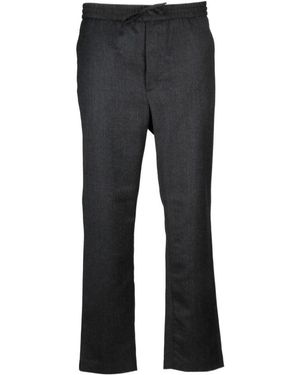 Ami Paris Ami Drawstring Cropped Trousers - Black
