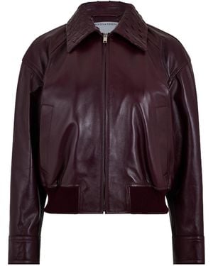 Bottega Veneta Quilted Lightweight Short Puffer Jacket - Purple