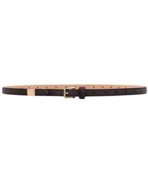 Dolce & Gabbana Punched Hole Buckled Belt - White