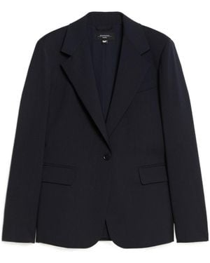 Weekend by Maxmara Lamine Single-Breasted Jacket - Blue
