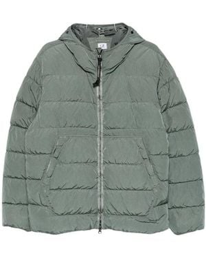 C.P. Company Hooded Quilted Jacket - Green