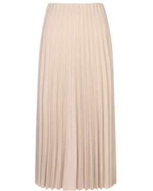 Agnona Pleated Skirt - Natural