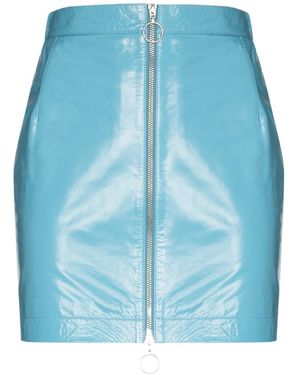 REMAIN Birger Lizzie Zipped Mini Skirt - Blue