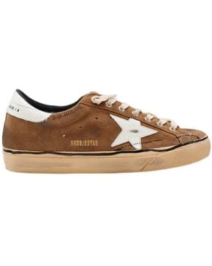 Golden Goose Super Star Lace-Up Trainers - Brown