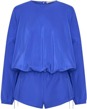 Christopher Esber Parachute Silk Playsuit - Blue