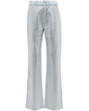 FRAME Embellished High-Rise Jeans - Grey