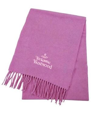 Vivienne Westwood Fringed Scarf - Purple
