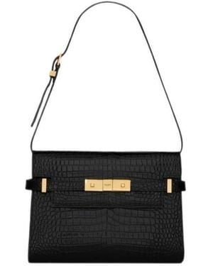 Saint Laurent Manhattan Small Shoulder Bag - Black