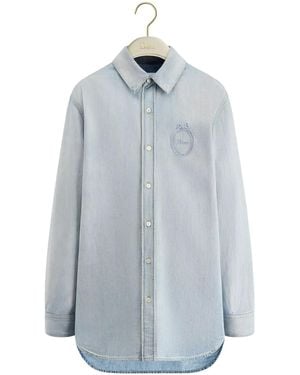 Dior Médaillon Embroidered Blouse - Blue